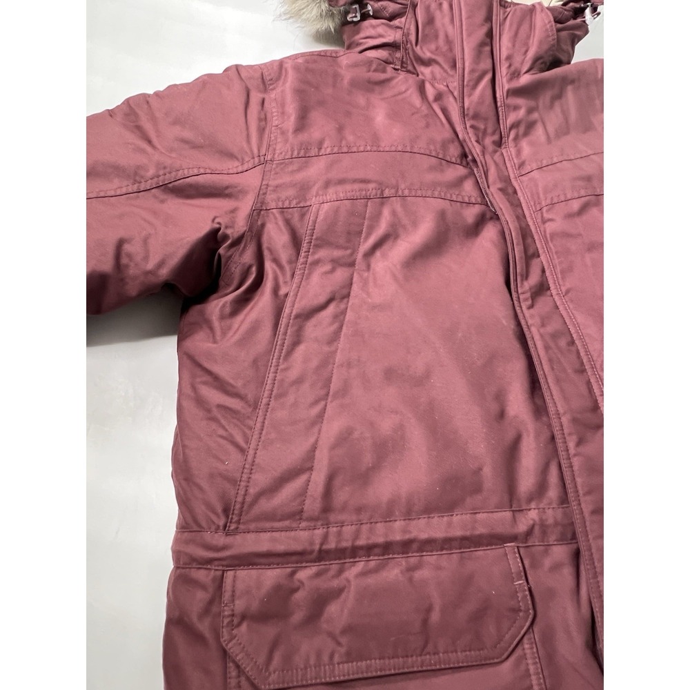 LL Bean Mens Parka Coat Jacket L Maroon Goose Down Faux Fur Hooded Gore-Tex EUC - Picture 4 of 16